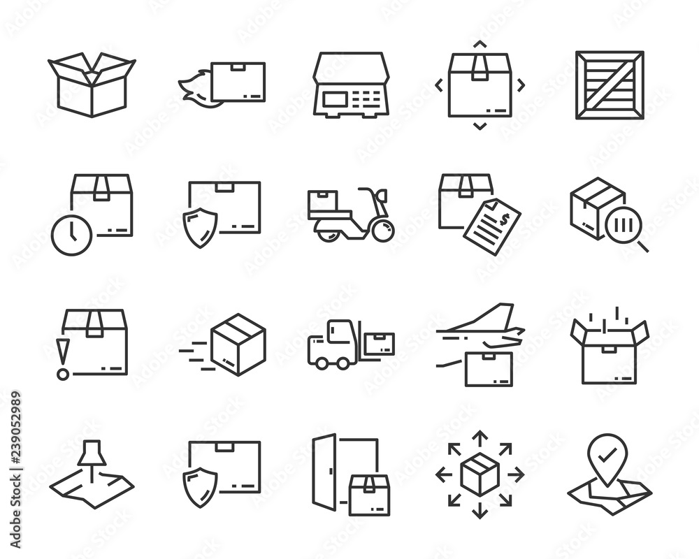 set of send icons, such as delivery, transport, mail, service set of send icons, such as delivery, transport, mail, service