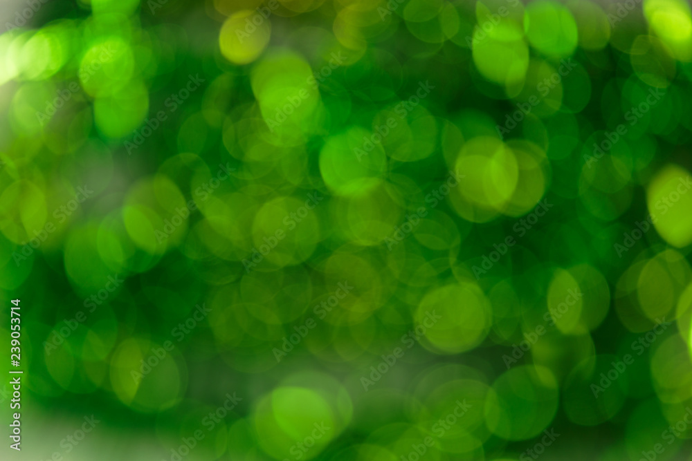 Fototapeta premium Colorful Abstract Ultra Green bokeh background. 2019