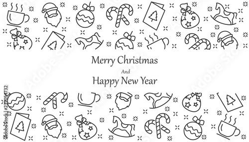 Christmas and Happy New Year background  christmas icons