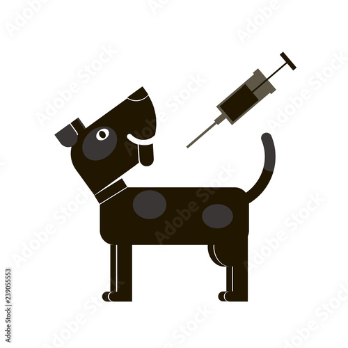 dog vaccination illustration