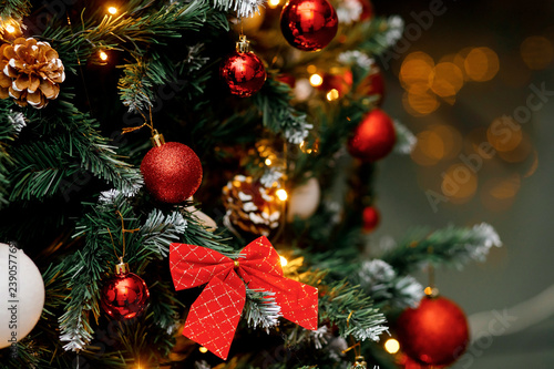 christmas tree and decorations