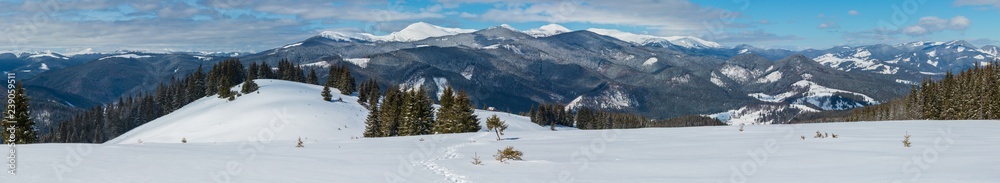 Winter snowy Carpathian mountains, Ukraine Winter snowy Carpathian mountains, Ukraine