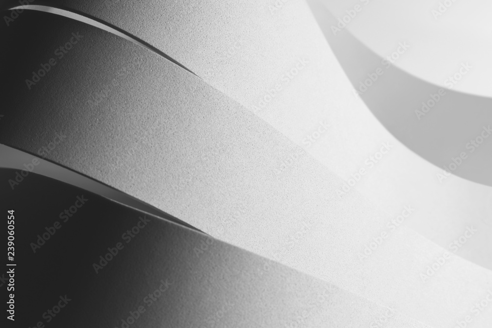 White curved elements, abstract background White curved elements, abstract background