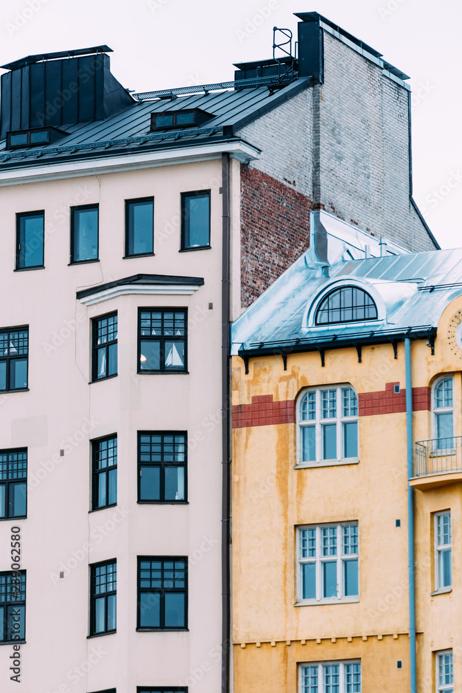 Helsinki, Finland - December 15, 2018: Helsinki cityscape