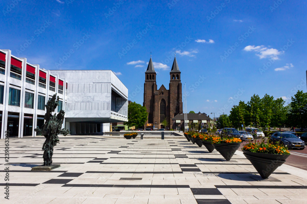 St. Walburgis church and City Hall - Municipality of Arnhem, Netherlands