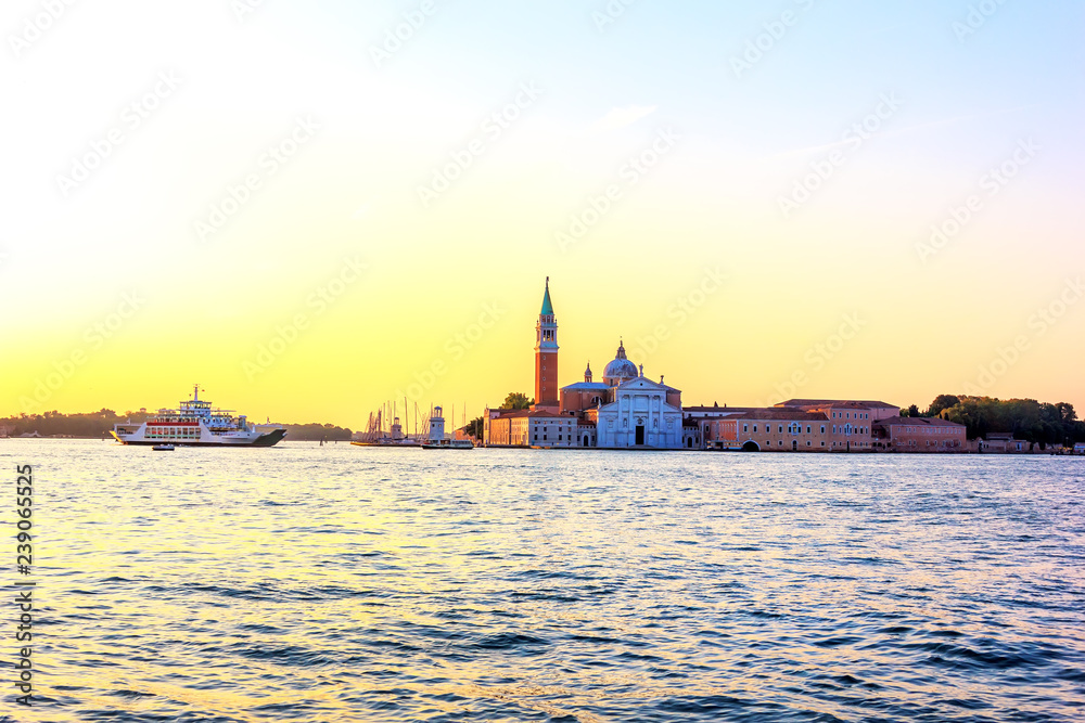 Venice sunset on San Giorgio Maggiore Island