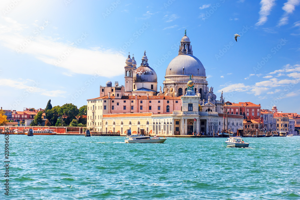 Famous Salute Church in Venice, Veneto, Italy