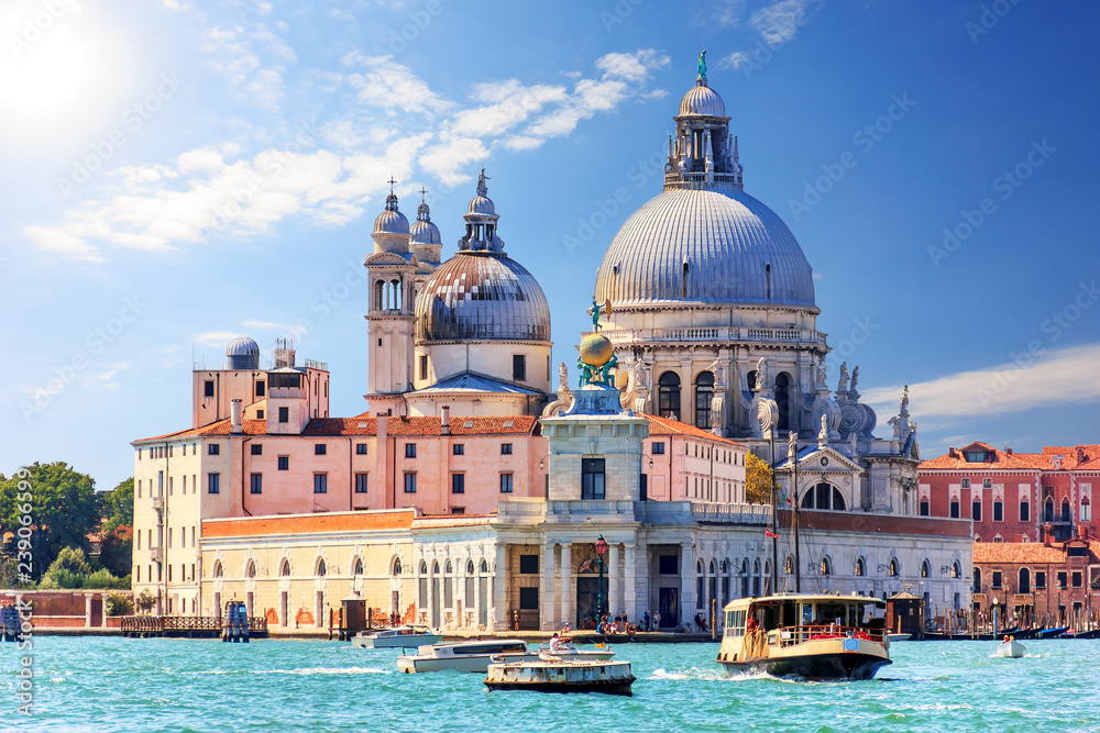Basilica Santa Maria Della Salute in Venice, beautiful summer vi