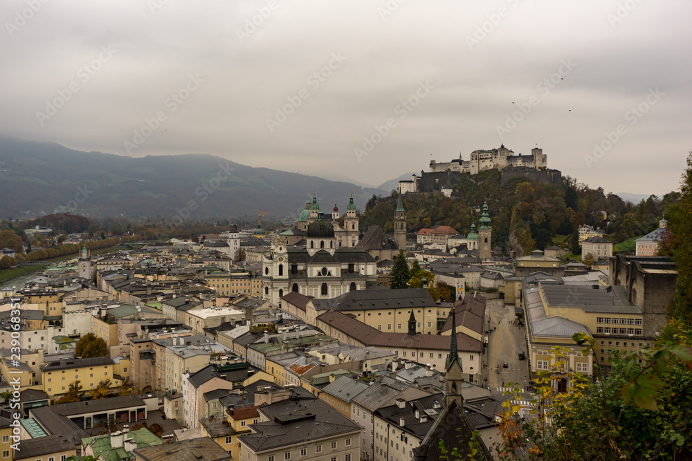 View of Salzburg from Hill over Houses