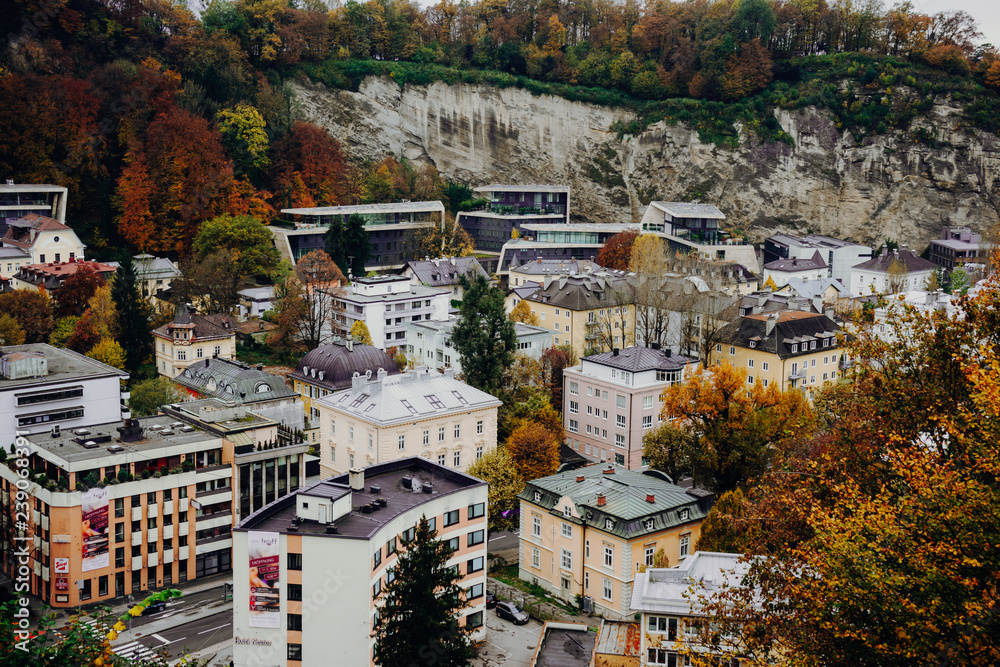 View over Salzburg with Rocks