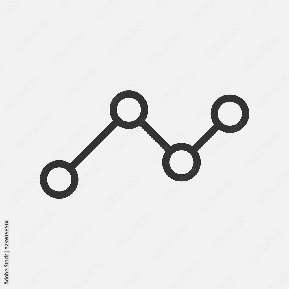 line graphic icon isolated on white background. Vector illustration. line graphic icon isolated on white background. Vector illustration.