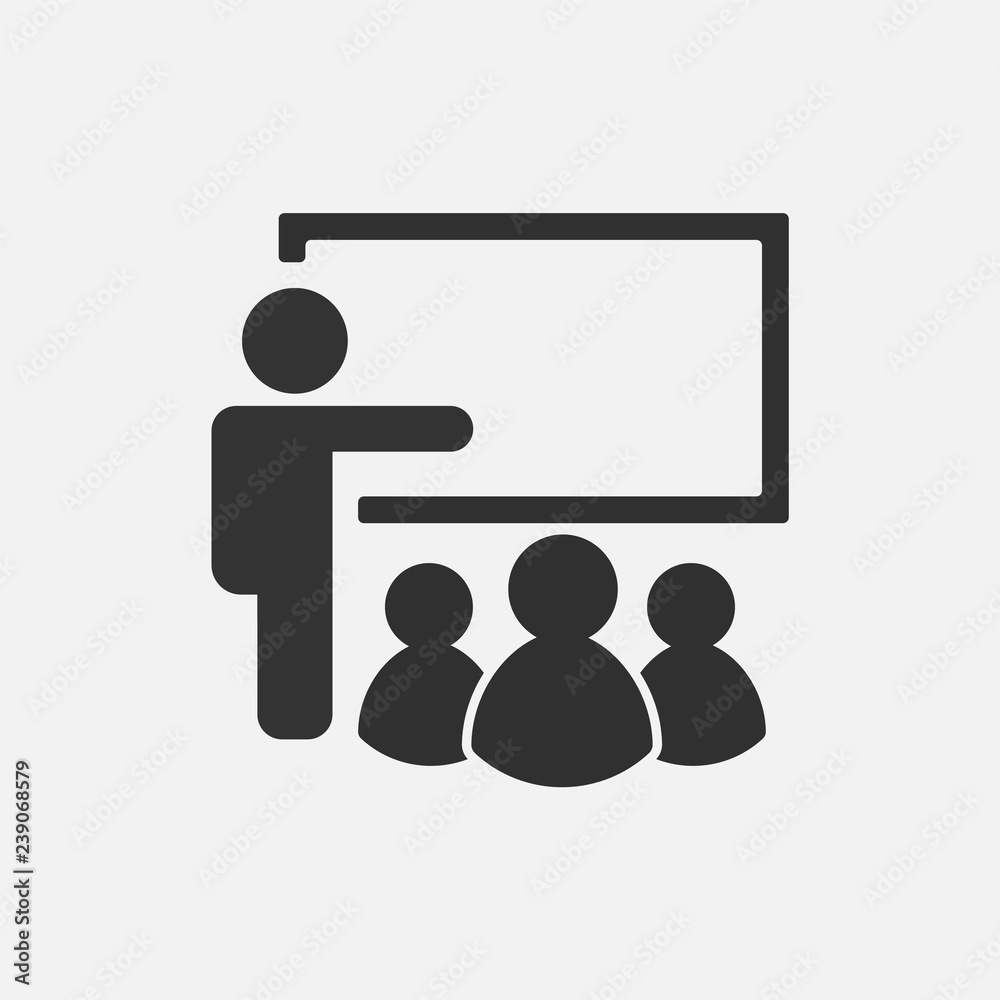Training icon isolated on white background. Vector illustration. Training icon isolated on white background. Vector illustration.