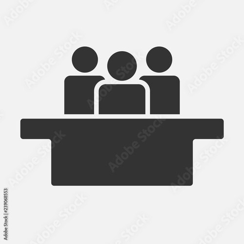 Jurors icon isolated on white background. Vector illustration.