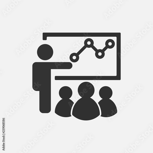 Training icon isolated on white background. Vector illustration.