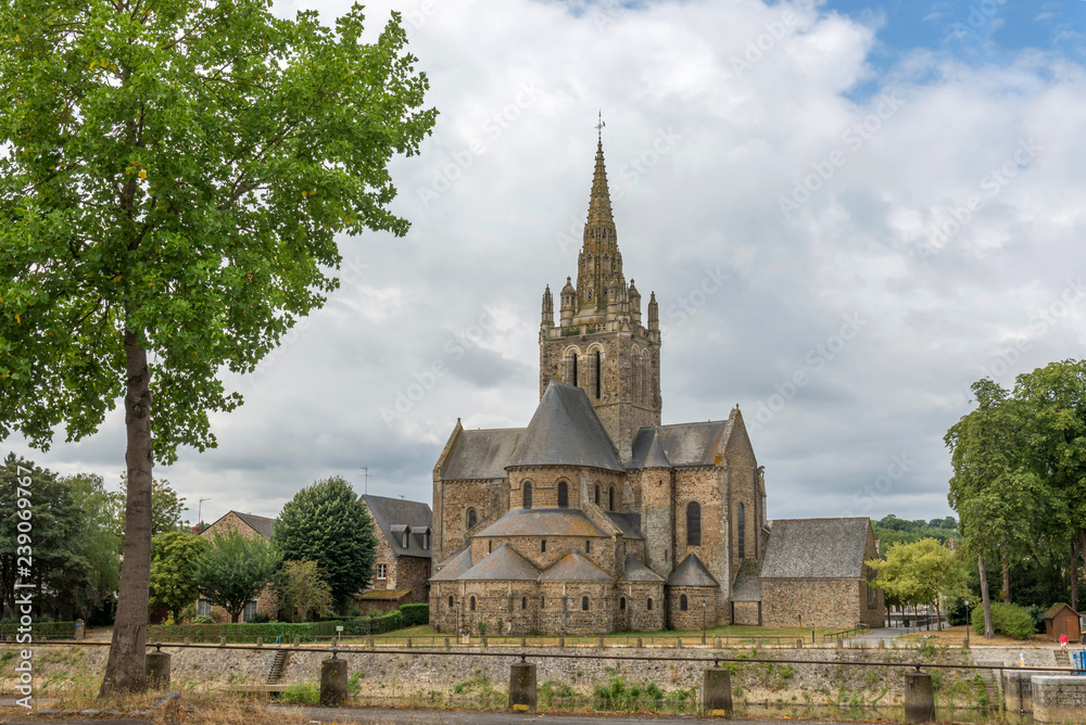 Fototapeta premium Avener Church of the Mother of God. City of Laval, Mayenne, Pays de Loire, France. August 5, 2018 
