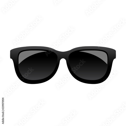 Classic black sunglasses vector icon