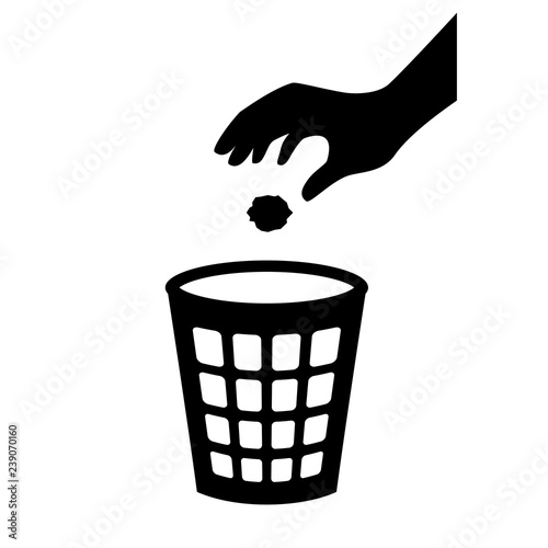Use trash can vector icon
