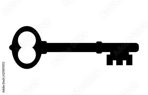 Old key vector icon © Arcady