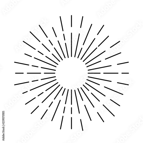 Light rays vector icon