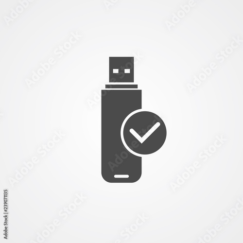 Pen drive vector icon sign symbol
