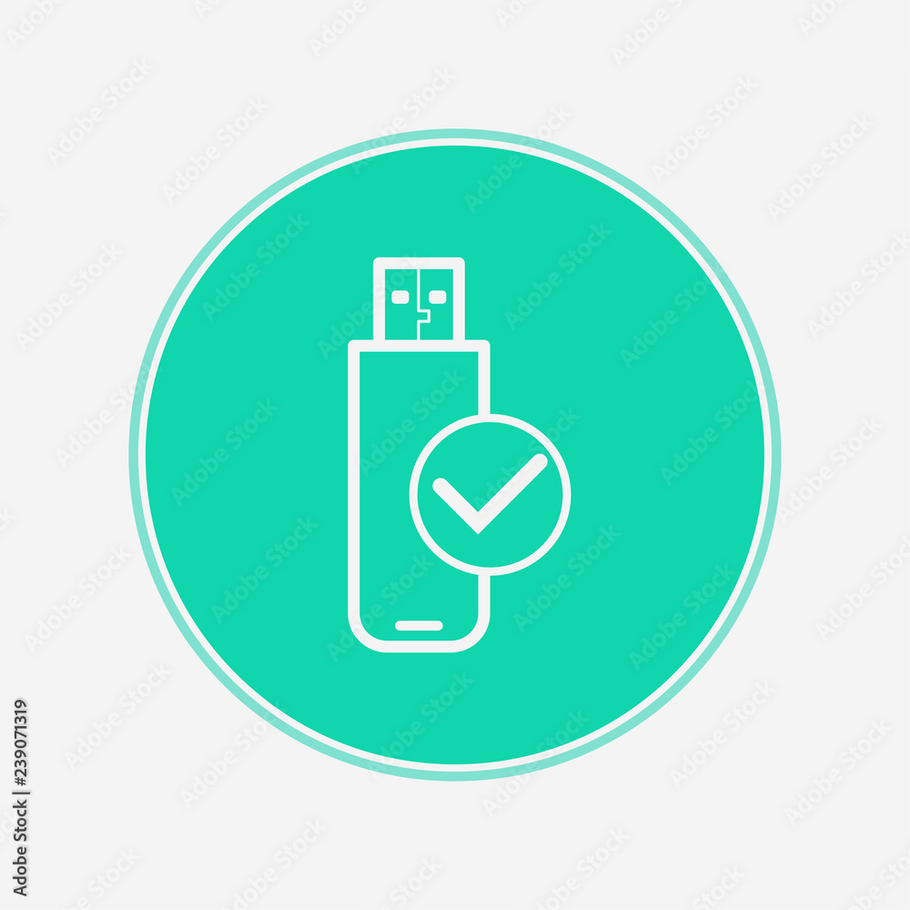 Pen drive vector icon sign symbol