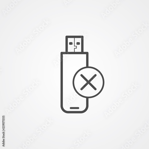 Pen drive vector icon sign symbol