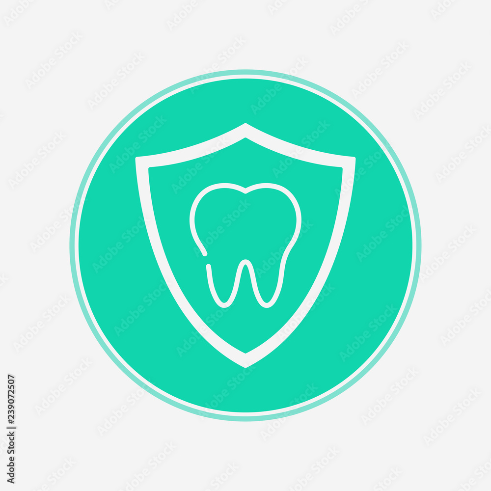 Tooth protection vector icon sign symbol Tooth protection vector icon sign symbol