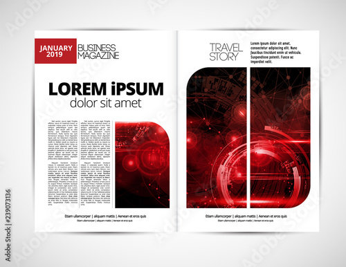 Template vector design ready for use for brochure, annual report or magazine