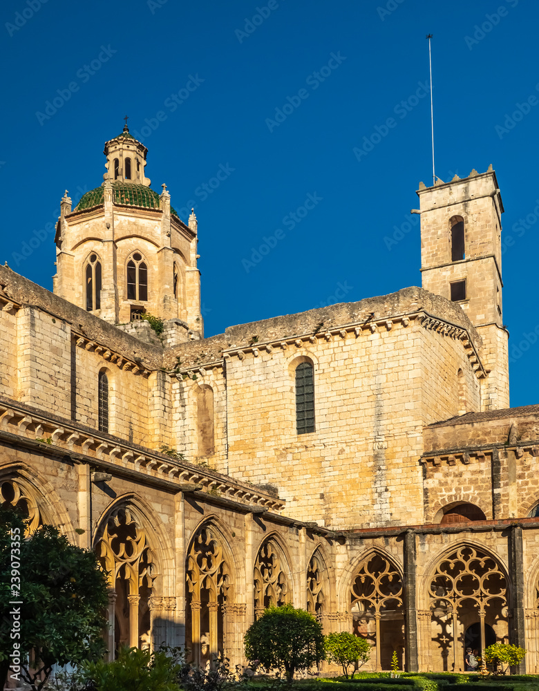 Monastery of Santa Maria de Santes Creus, a Cistercian monastery in Catalonia, Spain. 