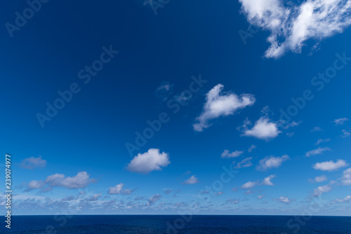 dark blue sky with white clouds