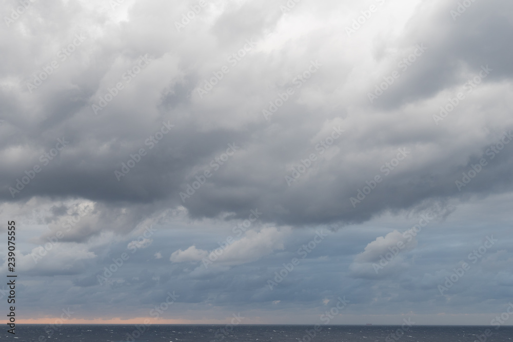 clouds over the sea