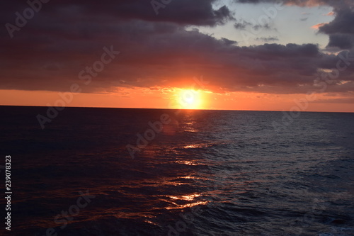 sunset over sea © Rachid