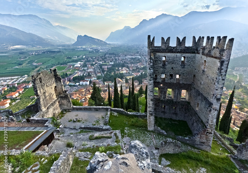 The Alto Garda seen from the Arco Castle (Trentino, Italy).
