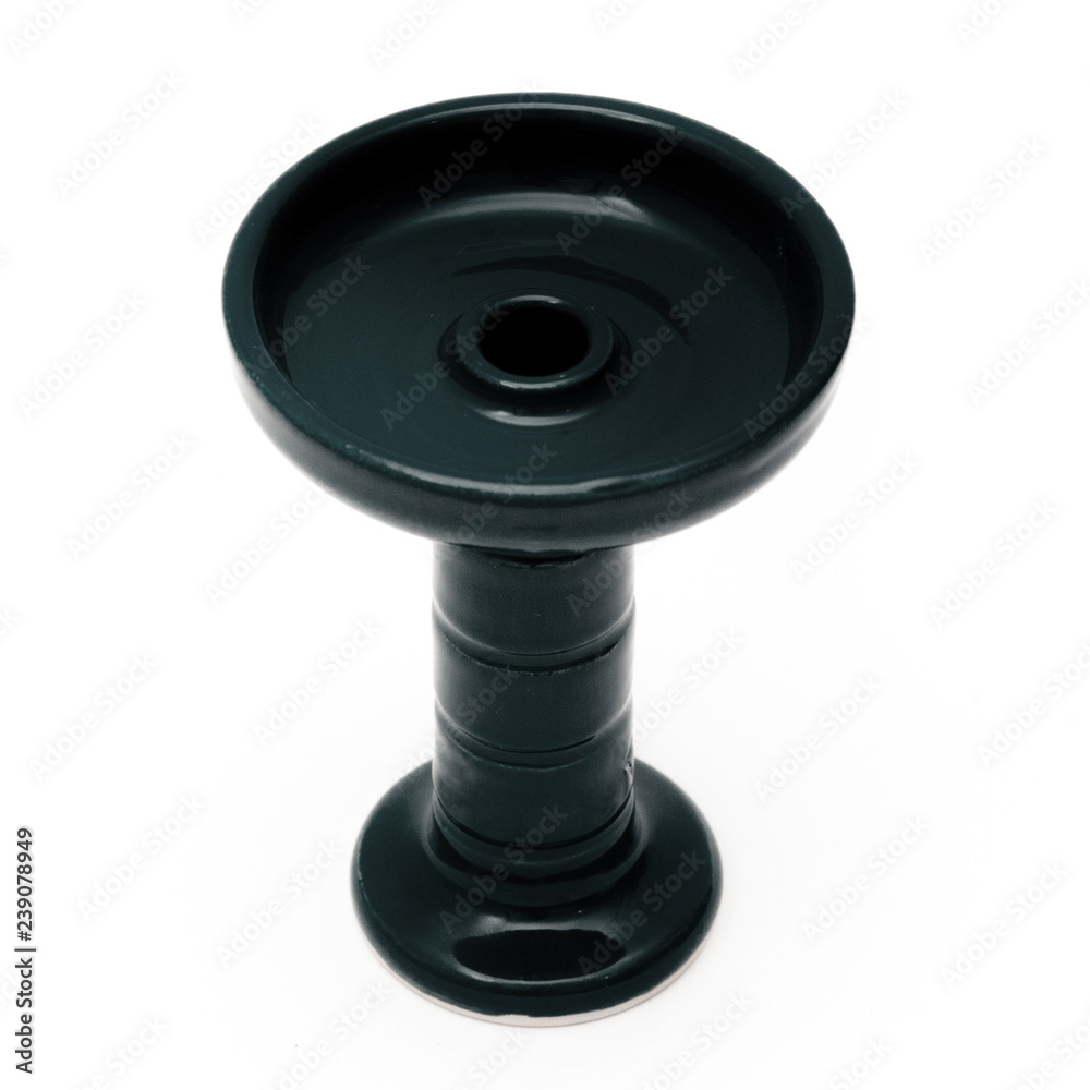 hookah bowl for tobacco with long leg. White background hookah bowl for tobacco with long leg. White background
