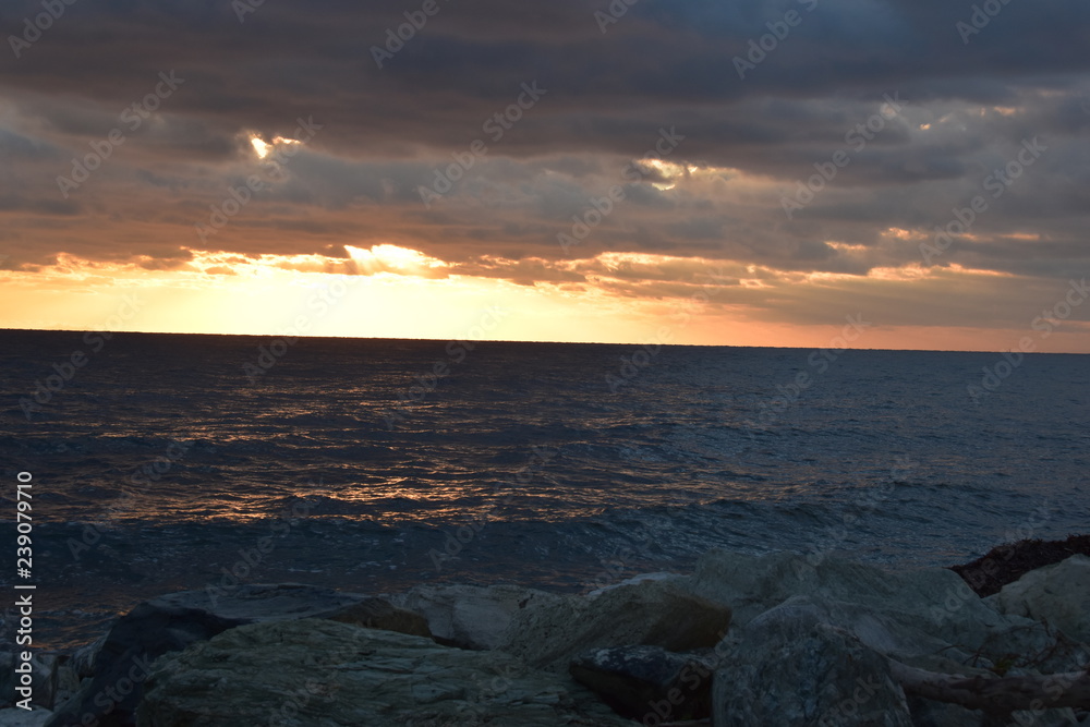 Obraz premium sunset on sea 