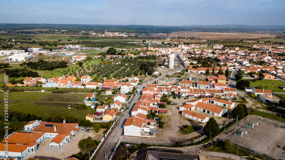 Aerial view photo Couco in Coruche Portugal.