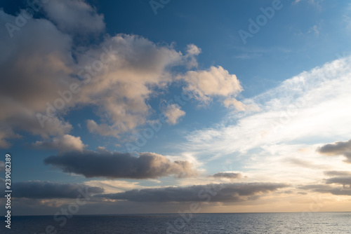 sunset over the sea