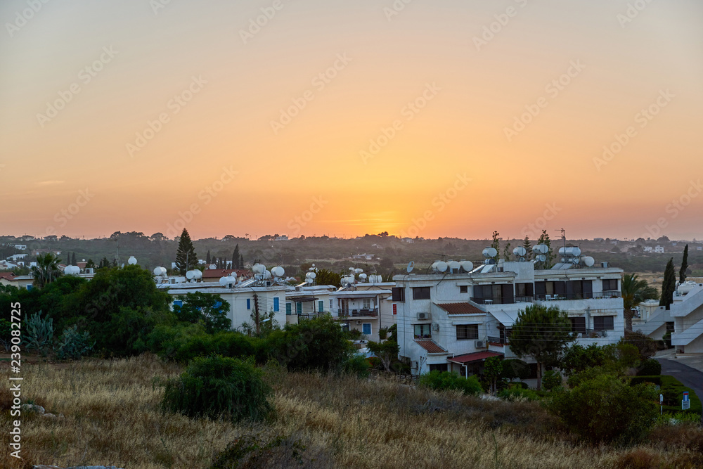 Cyprus. Protaras. Golden sunset