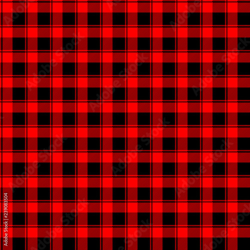 Red black tablecloth plaid with diagonal lines