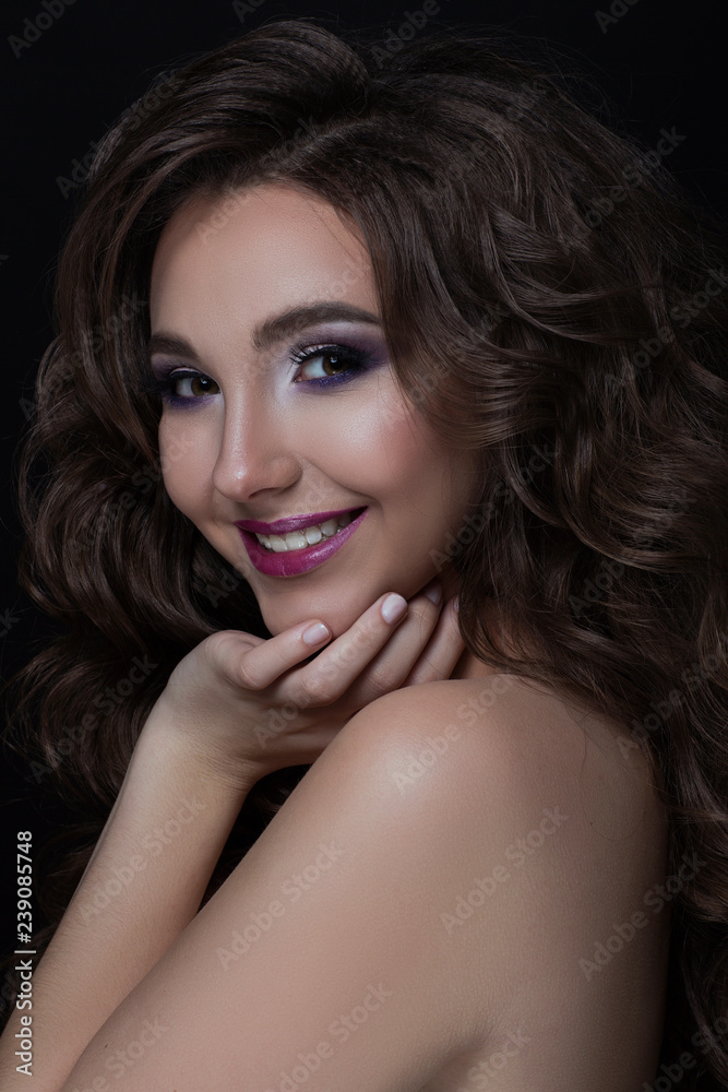 Portrait of young and beautiful brunette Portrait of young and beautiful brunette