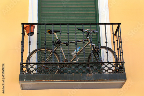 Bicycle on a balcony
