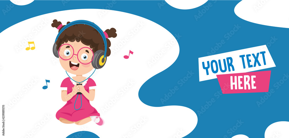 Vector Illustration Of Kids Music Vector Illustration Of Kids Music