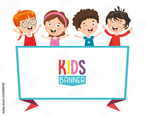 Vector Illustration Of Kids Banner