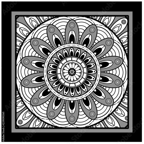 Vector illustration of an artistic mandala