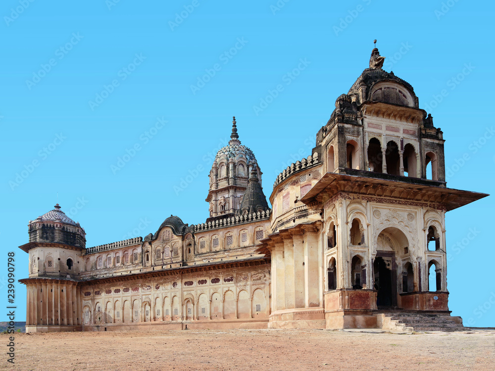 Laxminarayan Temple in Orchha, India, was constructed in 1662 dedicated to a Goddess Laxmi