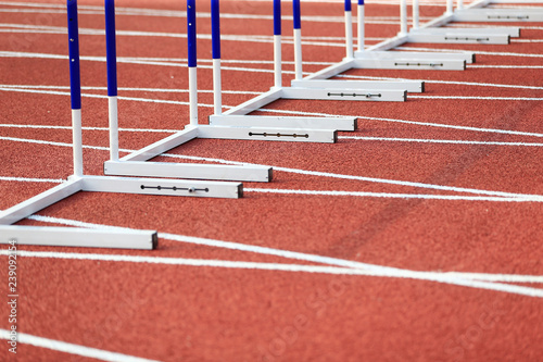 Hurdle rack, in the track and field