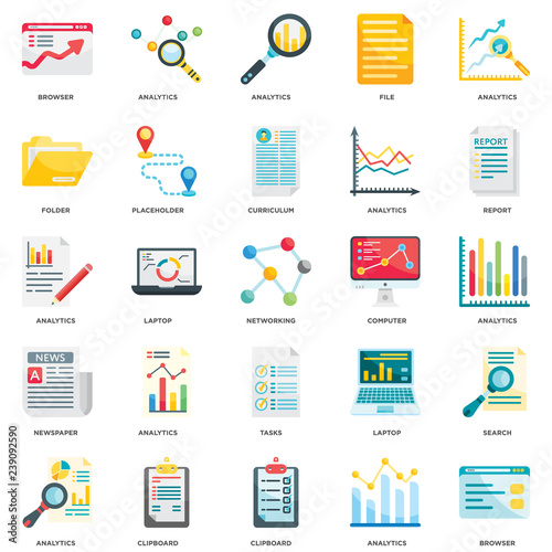 Simple Set of 25 Vector Icon. Contains such Icons as Browser, Analytics, Report, Placeholder, Laptop, Analytics. Editable Stroke pixel perfect