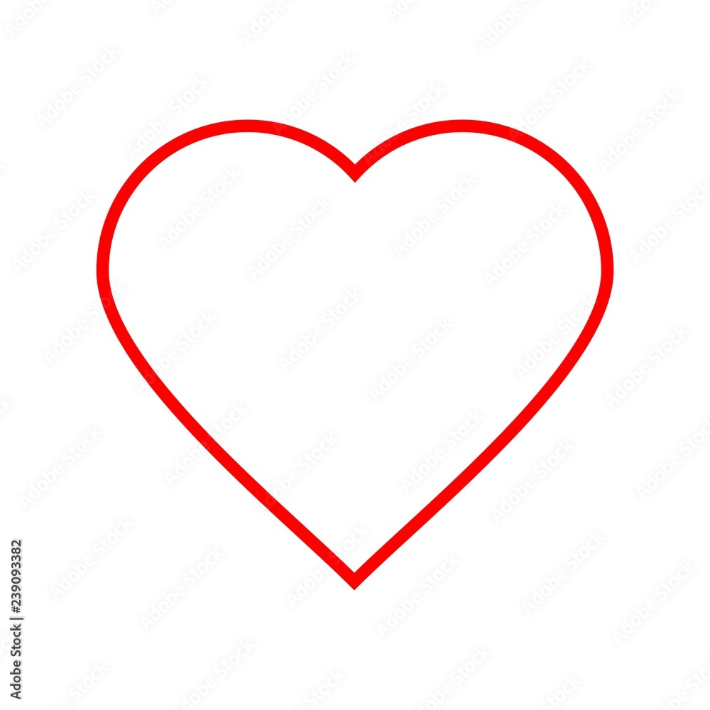 Heart Vector Icon. Love Flat Symbol design - Vector