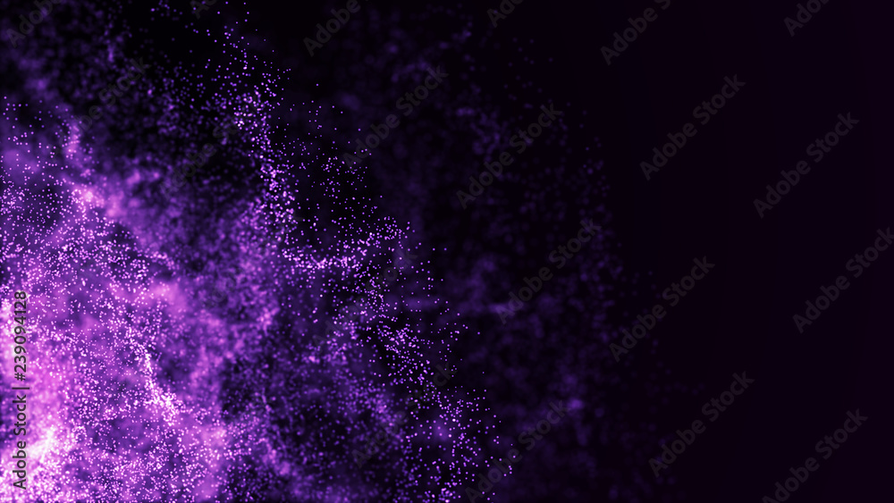 Fototapeta premium Futuristic Fractal with Light Concept. Abstract technology communication. Big data. 3D rendering.