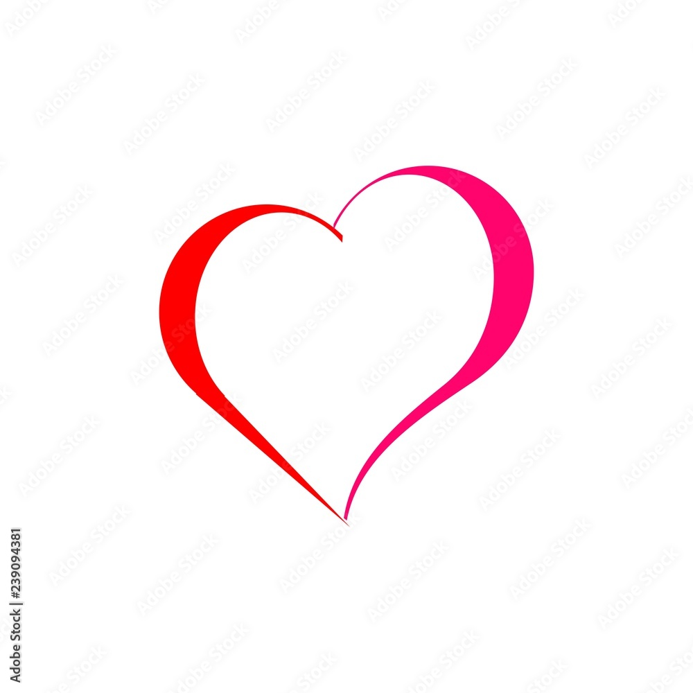 hearts love vector. Doodle heart loves. Loves heart. - Vector